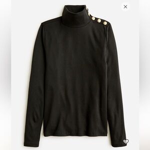J Crew Vintage Rib Turtleneck with buttons